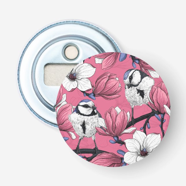 Frühlingszeit in Rosa Flaschenöffner (Vorderseite)