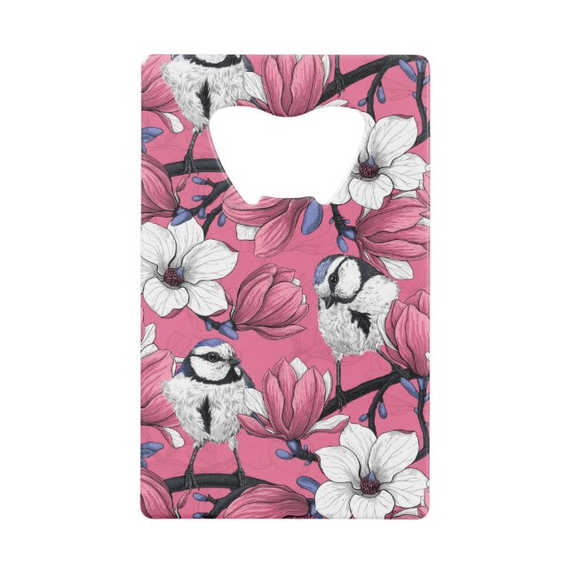 Frühlingszeit in Rosa Geldbeutel Flaschenöffner (Vorderseite)