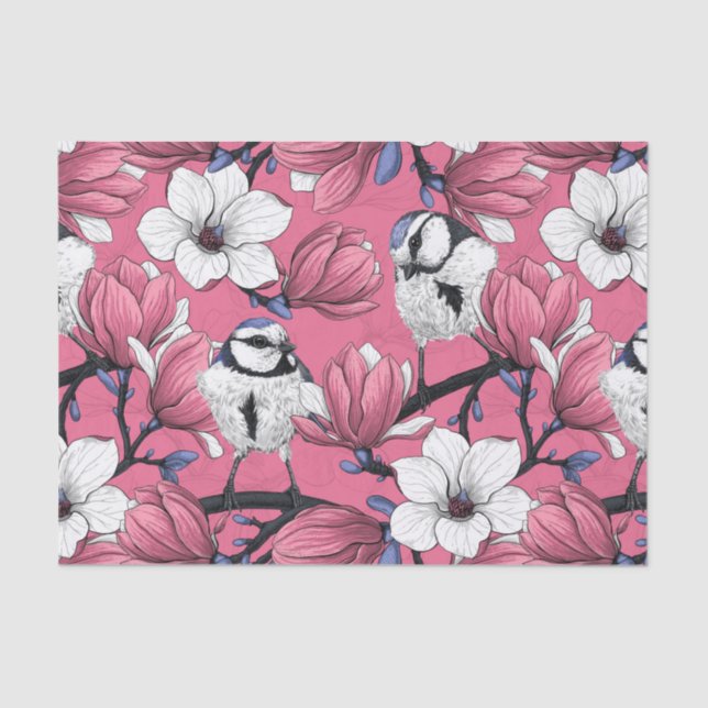 Frühlingszeit in Rosa Seidenpapier (Vorderseite)