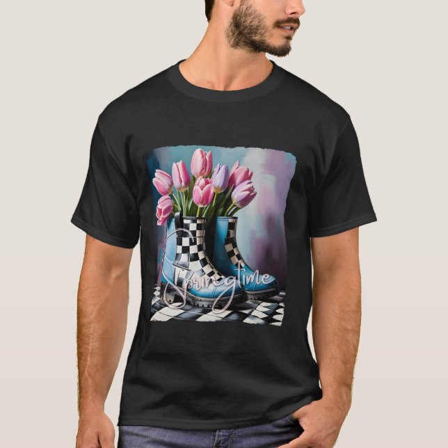Frühlingszeit mit Tulpen T-Shirt (Vorderseite)