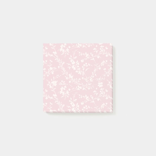 Frühlingszweige Neutral - Rosenrot Post-it Klebezettel (Vorderseite)