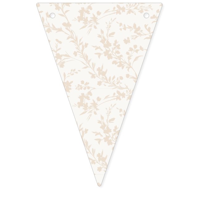 Frühlingszweige Soft Linen - Neutral Wimpelkette (Zwölfte Fahne)