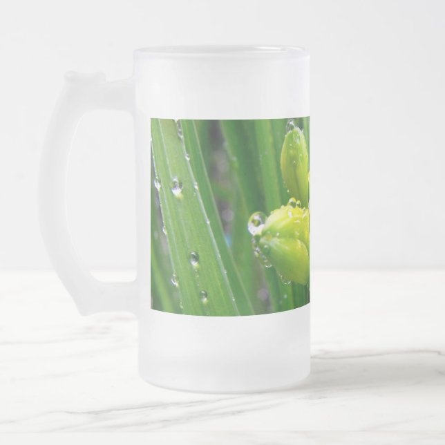 Frühlingszwiebeln Mattglas Bierglas (Links)