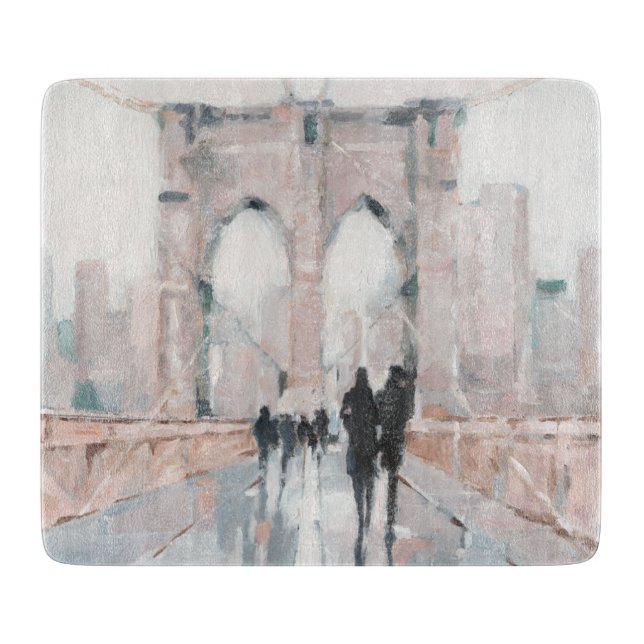 Frühmorgendlicher Spaziergang - New York Schneidebrett (Vorderseite)