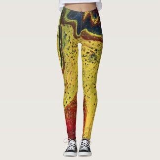 Frühmorgens 1 Golden Abstract Leggings