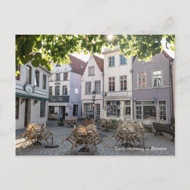 Frühmorgens in Bremen Postkarte (Vorderseite)