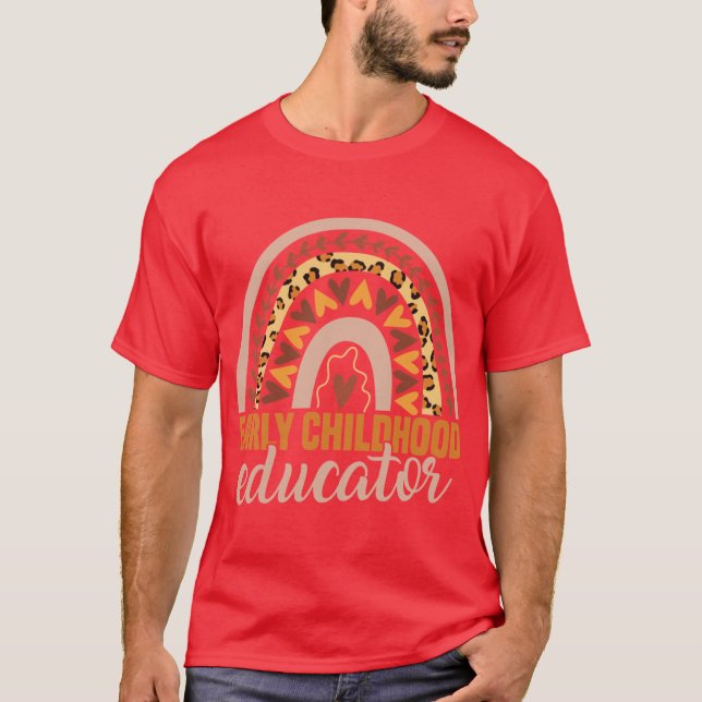 Frühpädagogin Regenbogenmädchen T-Shirt (Vorderseite)