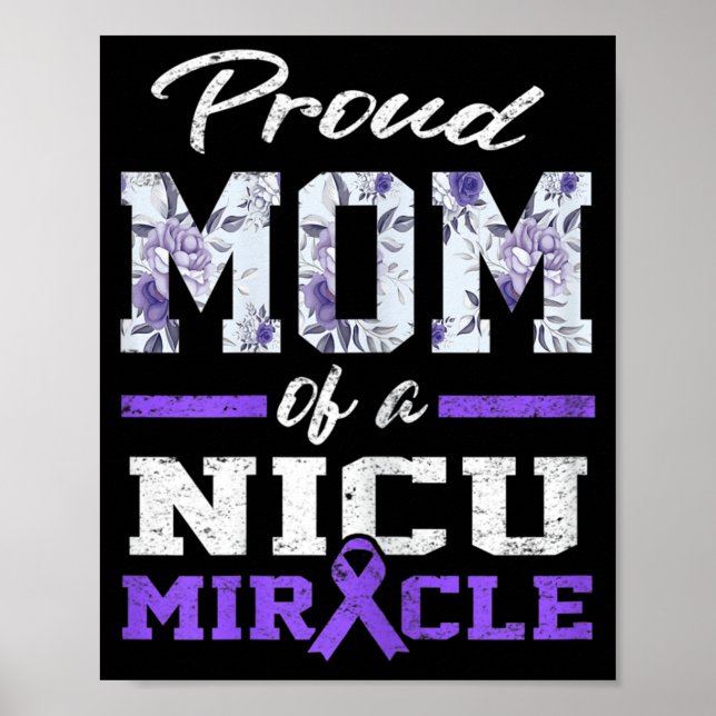 Frühreife Bewusstsein Proud Preemie Mama Nicu Warr Poster (Vorne)