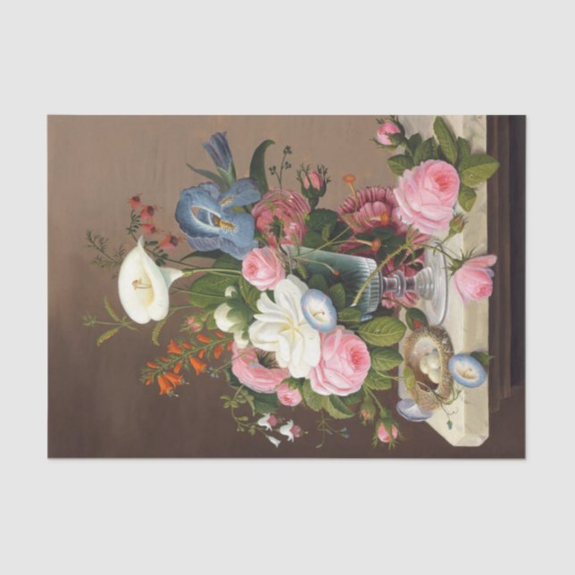 Frühsommerliche Blume , Severin Roesen Seidenpapier (Vorderseite)