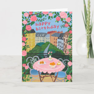 FRÜHSTAG Blume Terrasse Tea Time Paris Karte