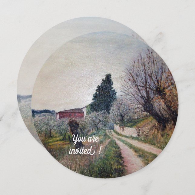 FRÜHSTE FRÜHSTÜCK IN DER TUSKANISCHEN LANDSCHAFT EINLADUNG (Vorne/Hinten)