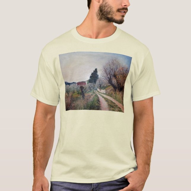 FRÜHSTE FRÜHSTÜCK IN DER TUSKANISCHEN LANDSCHAFT T-Shirt (Vorderseite)