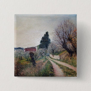 FRÜHSTE FRÜHSTÜCK IN VERNALESIEN / Toskana Landsch Button