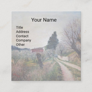 FRÜHSTE FRÜHSTÜCK IN VERNALESIEN / Toskana Landsch Quadratische Visitenkarte