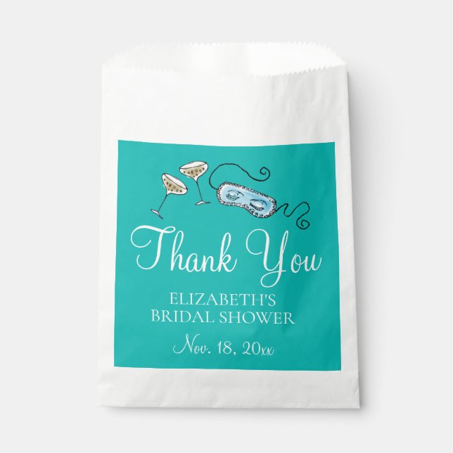 Frühstück 1960er im Tiffanys Brautparty Niedlich Geschenktütchen (Vorderseite)