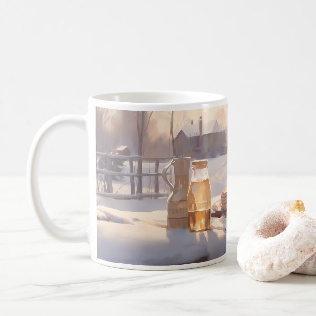 Frühstück am Morgen Kaffeetasse (Mit Donut)