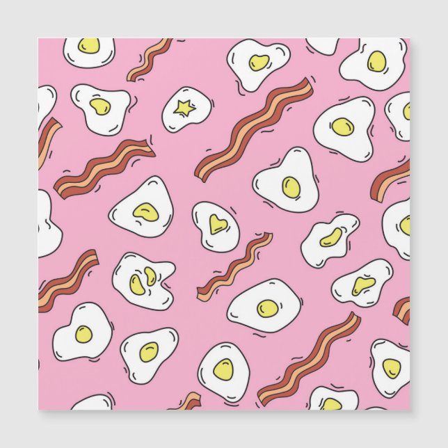 Frühstück Bonanza: Cartoon Freuen Magnetkarte (Vorderseite)