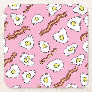 Frühstück Bonanza: Cartoon Freuen Rechteckiger Pappuntersetzer