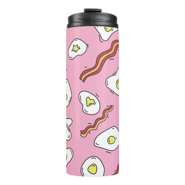 Frühstück Bonanza: Cartoon Freuen Thermosbecher (Vorderseite)