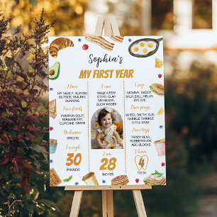 Frühstück Bruch 1. Geburtstag Foto Milestone Poster