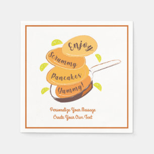 Frühstück Brunch Buffet Pancakes Personalisieren Serviette