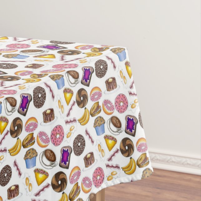 Frühstück Brunch Food Bagel Donut Toast Eggs Bacon Tischdecke (Beispiel)