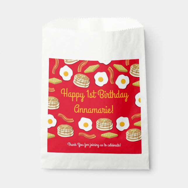 Frühstück Brunch Geburtstagsparty Kinder Geschenktütchen (Vorderseite)