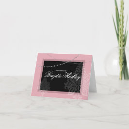 Frühstück & Brunch Rosa und schwarz Feiertagskarte