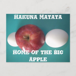 Frühstück Buddies: Zwei Eier $an Apple Still Life Postkarte