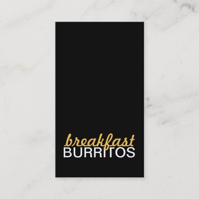 Frühstück Burritos-Lochkarte Treuekarte (Vorderseite)
