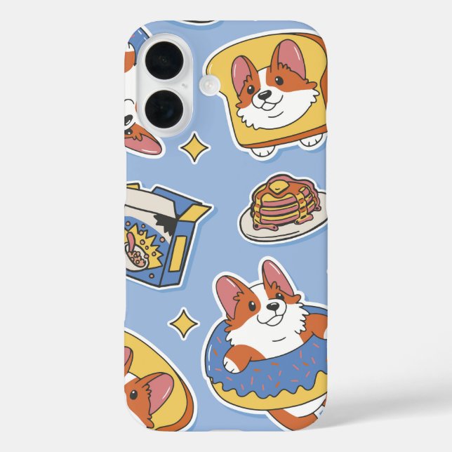 Frühstück Corgis Niedlich Donut Case-Mate iPhone Hülle (Rückseite)
