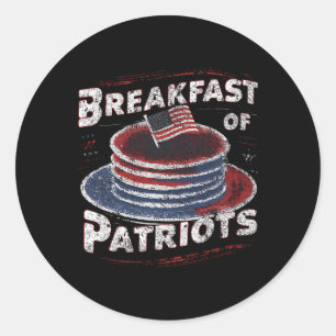 Frühstück der Patrioten Pfannkuchen Amerikanischer Runder Aufkleber
