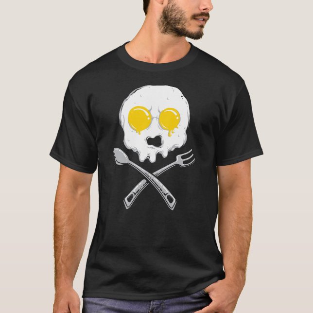 "Frühstück der Piratenflagge" T-Shirt (Vorderseite)