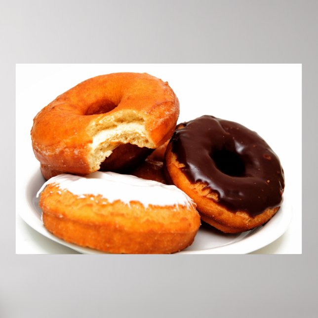 Frühstück Doughnut Poster (Vorne)