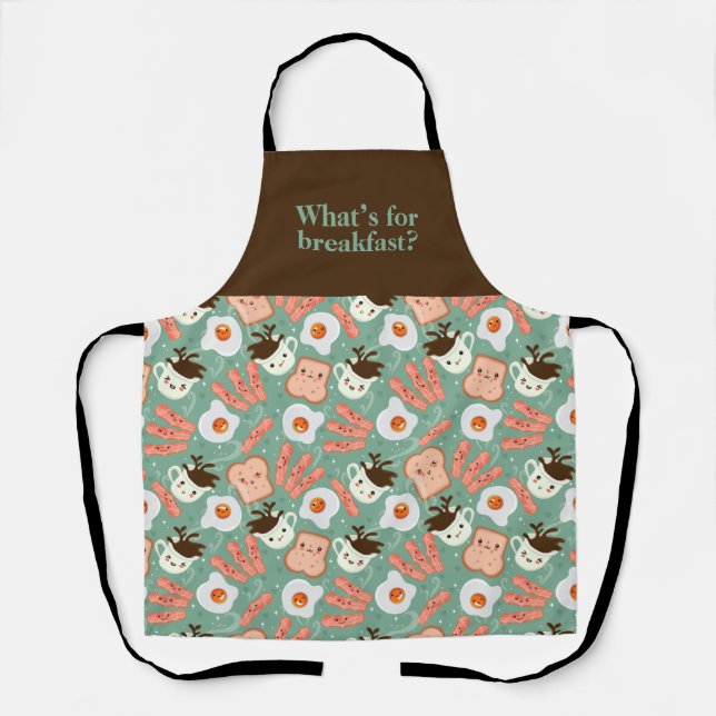 Frühstück Eier Speck Toast Kaffee Schürze (Vorderseite)