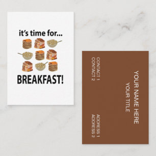 Frühstück Es Ist Zeit Für Das Frühstück Cafe Visitenkarte