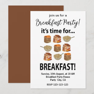 Frühstück Es ist Zeit fürs Frühstück Einladung