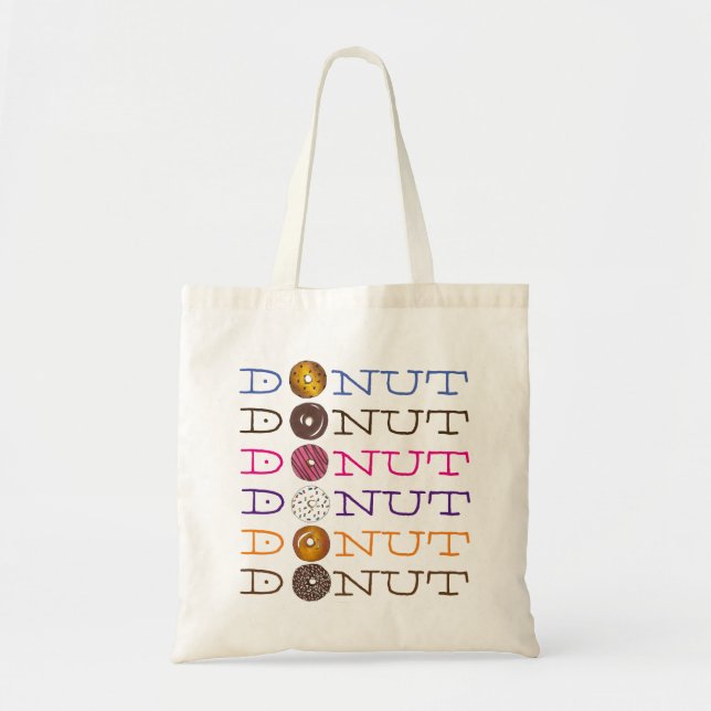 Frühstück Essen Doughnut Donuts Tote Beutel Tragetasche (Vorne)