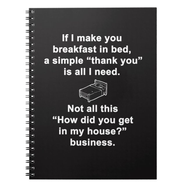 Frühstück im Bett Notizblock (Vorderseite)