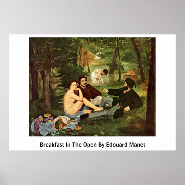 Frühstück im Freien bei Edouard Manet Poster (Vorne)