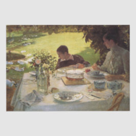 Frühstück im Garten Seidenpapier