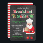 Frühstück im Santa Chalkboard Stil Einladung<br><div class="desc">Dieses lustige und festliche Frühstück mit Santa Chalkboard Stil Einladung ist perfekt für ein Frühstück mit Santa Thema Veranstaltung! Dieses Design ist mit einem Chalkboard-Hintergrund,  hellen Weihnachtsfarbenmusternbuchstaben und einem bezaubernden Weihnachtsmann mit einem Stapel Pfannkuchen und Milch ausgestattet.</div>