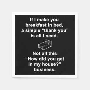 Frühstück in Bed and Breakfast Serviette