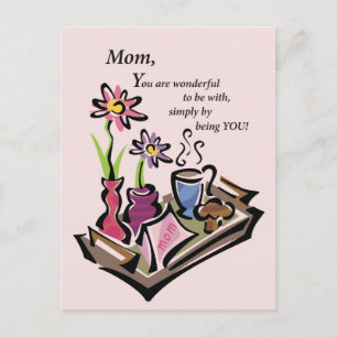 Frühstück in Bed Mama Postkarte