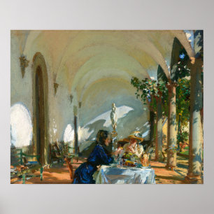 Frühstück in der Loggia, Sargent 1910 Poster