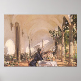 Frühstück in der Loggia von John Singer Sargent Poster