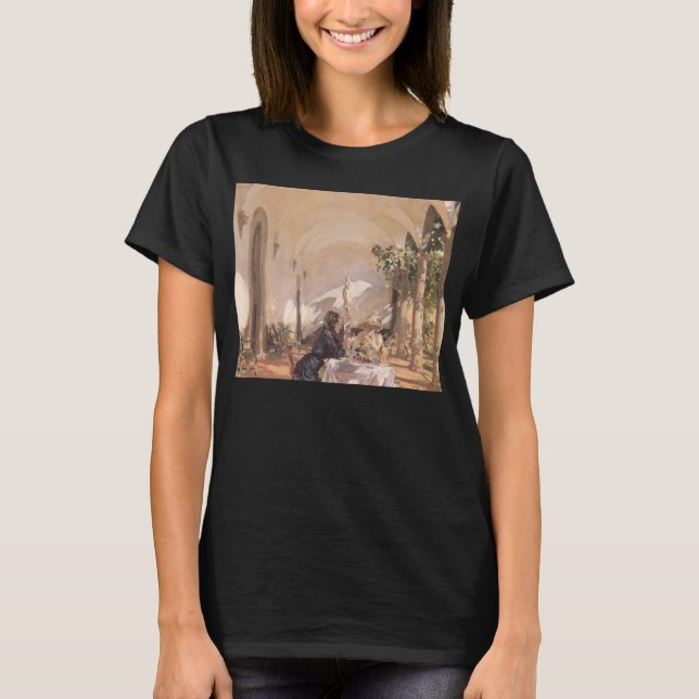Frühstück in der Loggia von John Singer Sargent T-Shirt (Vorderseite)