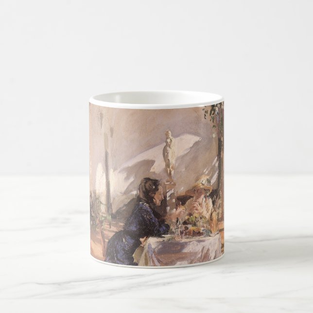 Frühstück in der Loggia von John Singer Sargent Tasse (Mittel)