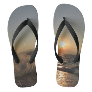 Frühstück in Kroatien schöner Sonnenuntergang Flip Flops