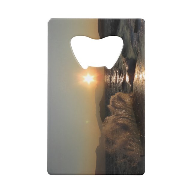 Frühstück in Kroatien schöner Sonnenuntergang Geldbeutel Flaschenöffner (Vorderseite)